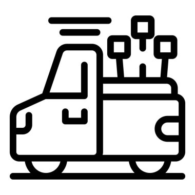 Kamyonet hücresel ağ antenleri taşıyor, geniş çaplı iletişim kapsamı sağlıyor.