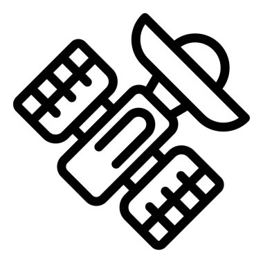 Uydu Dünya 'nın yörüngesinde, sinyaller gönderiyor ve veri topluyor.