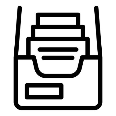 Önemli belgeleri düzenlemek ve korumak için tam bir arşiv kutusunun simgesi