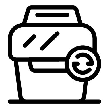 Bir araba paylaşım servisini temsil eden basit ve modern minimalist taslak simgesi