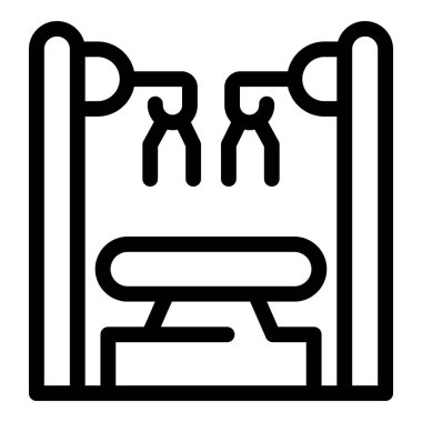 Ağırlık sırasının çizgi simgesi, fitness, egzersiz, spor aletleri ve vücut geliştirmeyle ilgili projeler için mükemmel