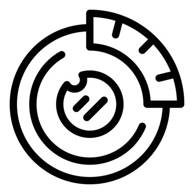 Bir fren diskinin çizgi simgesi ve aşınma göstergesi değiştirilmesi gerektiğini gösteriyor