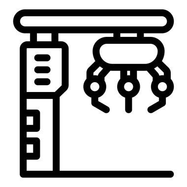Modern üretim ve otomasyonu temsil eden otomatikleştirilmiş bir fabrikada çalışan endüstriyel robot manipülatörü