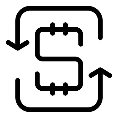Para akışı kavramı ve bir karenin içinde bir dolar işareti yukarı ve aşağı oklarla