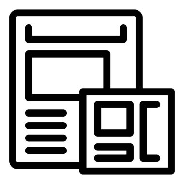 Web sitesi planlamak için kullanılan basit bir kablo simgesi