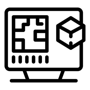 Bilgisayar ekranda 3 boyutlu bir model gösteriyor, ürün tasarımı ve mühendisliği için kaba yazılım kullanımını öneriyor