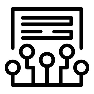 Birden fazla kullanıcıyı merkezi bir veri kaynağına bağlayan bir belge yönetim sisteminin simgesi