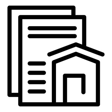 İmzalanan ev satın alma sözleşmesini temsil eden basit bir simge