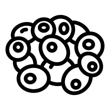 Yumurta hücrelerinin çizgi sanat simgesi gebelik ve üreme için dölleniyor