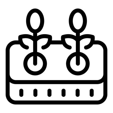 Bu simge bitkilerin büyümesini izlemek ve optimize etmek için akıllı bir tarım sistemini temsil eder