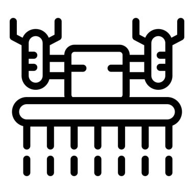 Akıllı çiftlik tohumları tarlaya tohum yayıyor, tarım yeniliği kavramı