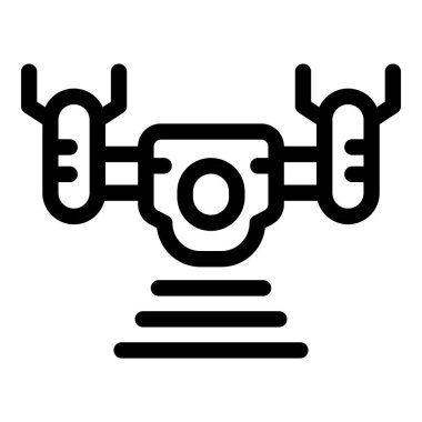 Kameralı İHA tarama alanı, paketler, fütüristik teknoloji.