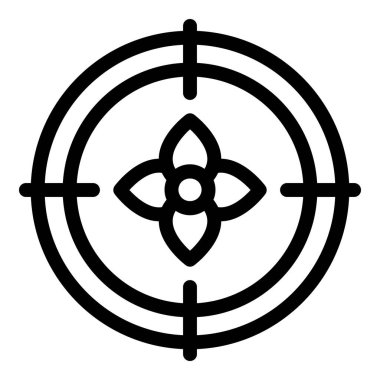 Pazarlama kampanyası için doğru izleyiciye odaklanma kavramını temsil eden basit bir simge