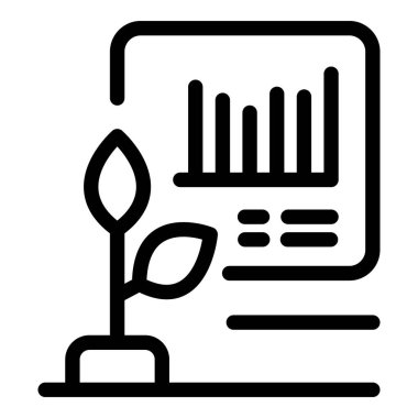 Pozitif finansal büyüme gösteren bir grafiğin yanında büyüyen küçük bitki