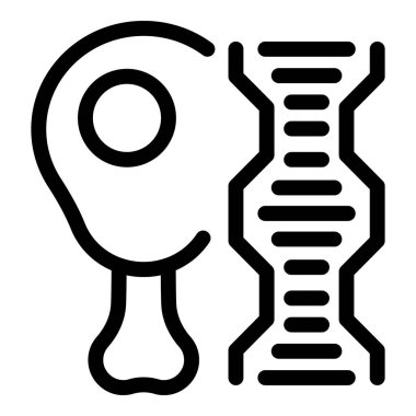 İnternet siteleri ve uygulamaları için uygun genetik olarak değiştirilmiş gıda kavramını temsil eden satır simgesi