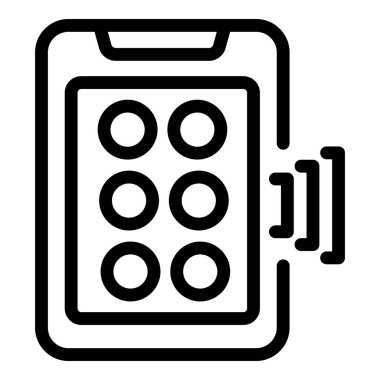 Akıllı telefon, noktalar dizisini içeren parolayı girerek kilitleniyor