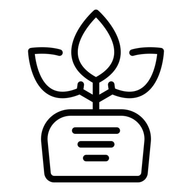 Akıllı bir tarım cihazından büyüyen bitkinin basit simgesi