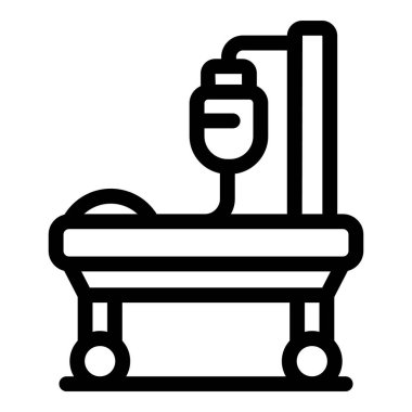 Hastane odasında tıbbi malzemeler kullanıma hazır.