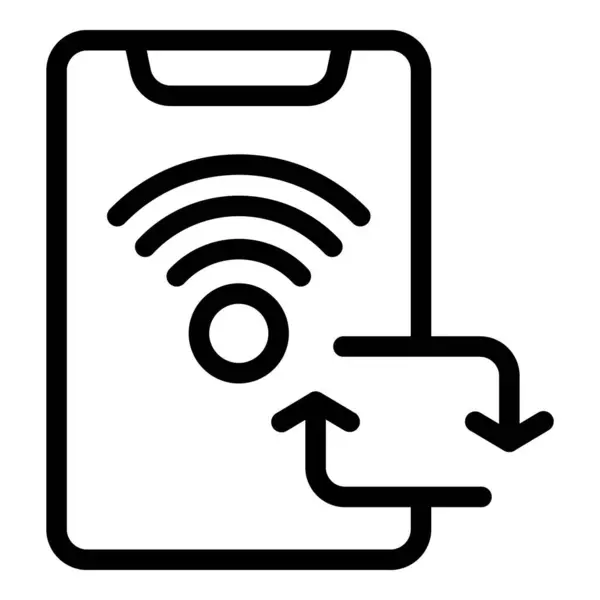 stock vector Smartphone is sharing its wifi signal to provide internet access to other devices