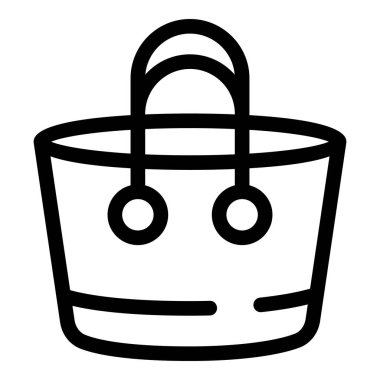 Alışveriş çantasının basit bir simgesi, perakende, alışveriş ve tüketimle ilgili projeler için mükemmel