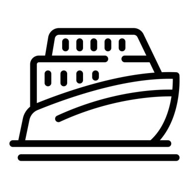 Okyanusta yelken açan büyük bir yolcu gemisinin sanat simgesi.