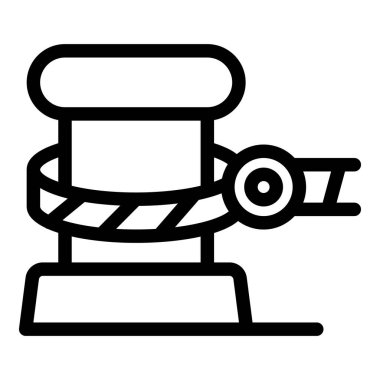 Zemini dönen bir diskle parlatan öğütme makinesinin simgesi