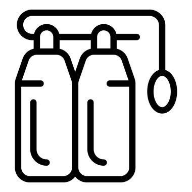 Kan basıncını sfenometre ile ölçen bir doktorun çizgi simgesi