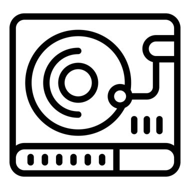 Vinil plak çalar müzik çalıyor, eğlenceli bir dinleme deneyimi yaratıyor