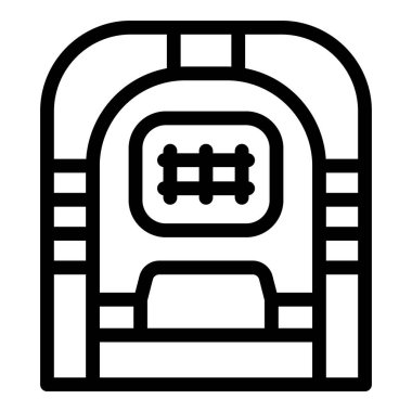 Hapis, adalet ve ceza kavramlarını temsil eden basit bir hapishane hücresi ikonu.