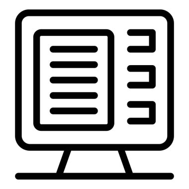 Çevrimiçi okuma ve dijital içerik tüketimini temsil eden bir bilgisayar ekranında gösterilen elektronik belge