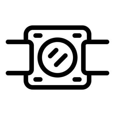 Bir su sayacının sıvı akış oranını ölçen basit siyah beyaz simgesi