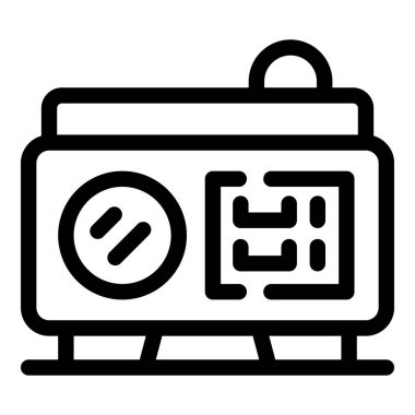 Uzatılmış antenli klasik radyo alıcısı müzik yayınlıyor