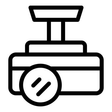 Halojen ampulle asılı duran tavandaki spot lambasının simgesi.