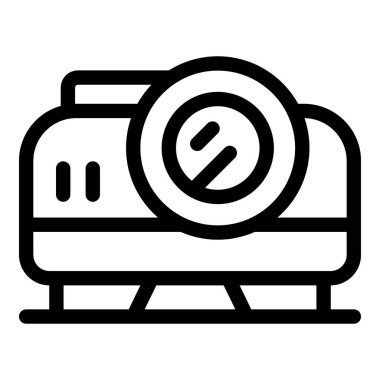 Profesyonel dijital projektör bir tripodun üzerinde duruyor, sunumları, videoları ve resimleri göstermeye hazır.