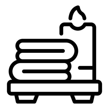 Spa gevşemesi yanan bir mum ve bankta katlanmış havlularla önerilir.