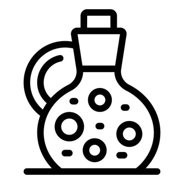 İçinde zeytin yağı olan siyah beyaz bir ikon.