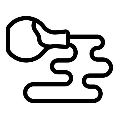 Kolon temizleme ve sağlık hizmetlerini temsil eden bir lavmanın tıbbi simgesi