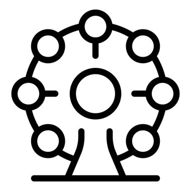 Dönme dolabın çizgili sanat simgesi lunaparktaki boş kulübelerle dönüyor