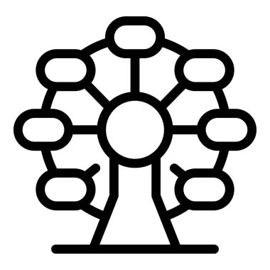 Dönme dolabın basit sanat simgesi lunaparkları ve yaz eğlencesini temsil ediyor.