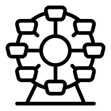 Bir lunaparkta dönen dönme dolabın basit simgesi