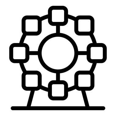 Dönme dolabın sanat simgesi lunaparkta hareketsiz duruyor.