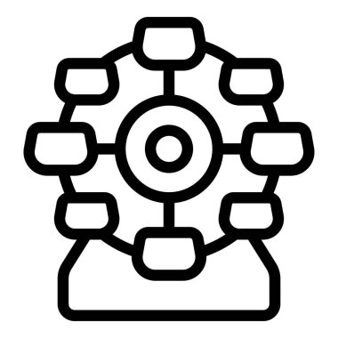 Dönme dolabın karnaval ya da lunaparkta dönen basit bir sanat simgesi