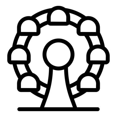 Bir lunaparkta dönen dönme dolabın basit simgesi