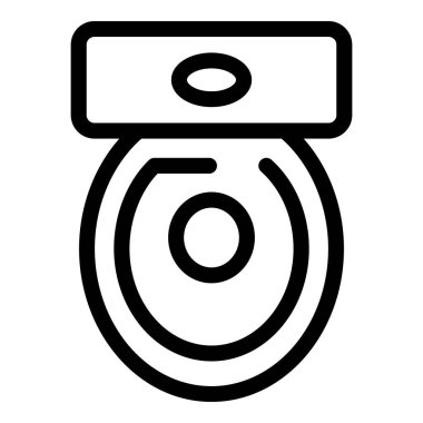 Akıllı klozet ikonu, taslak biçimi