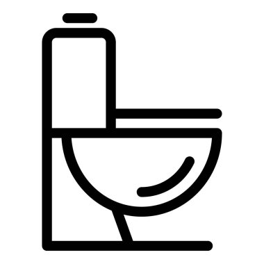 Basit siyah beyaz tuvalet simgesi, açık ve kısa tuvalet tabelası için mükemmel.