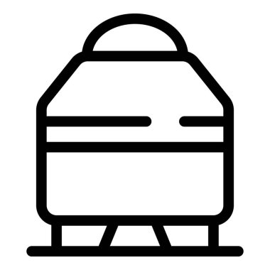 Hızlı bir treni temsil eden, hızlı geçişi ve verimli yolculuğu sembolize eden basit simge