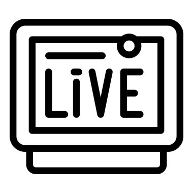 Devam eden bir yayını gösteren canlı sözcüğü gösteren bilgisayar ekranı