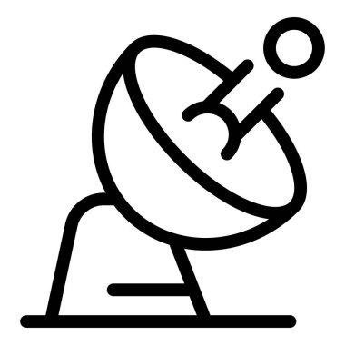 Uydudan veri alan parabolik antenin satır simgesi