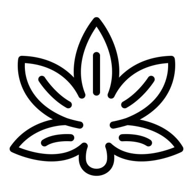 Kenevir yaprağı simgesi dal üzerinde büyüyen yedi marihuana broşürünü betimliyor