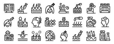 Saç ikonları yerleştiriliyor. Trikoloğum hastanın kafa derisini inceliyor, saç kaybının nedenlerini belirliyor ve saç büyümesi için tedavi uyguluyor.